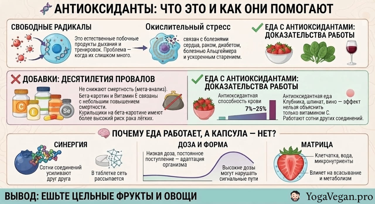 🧬 Антиоксиданты: что это и как они помогают
