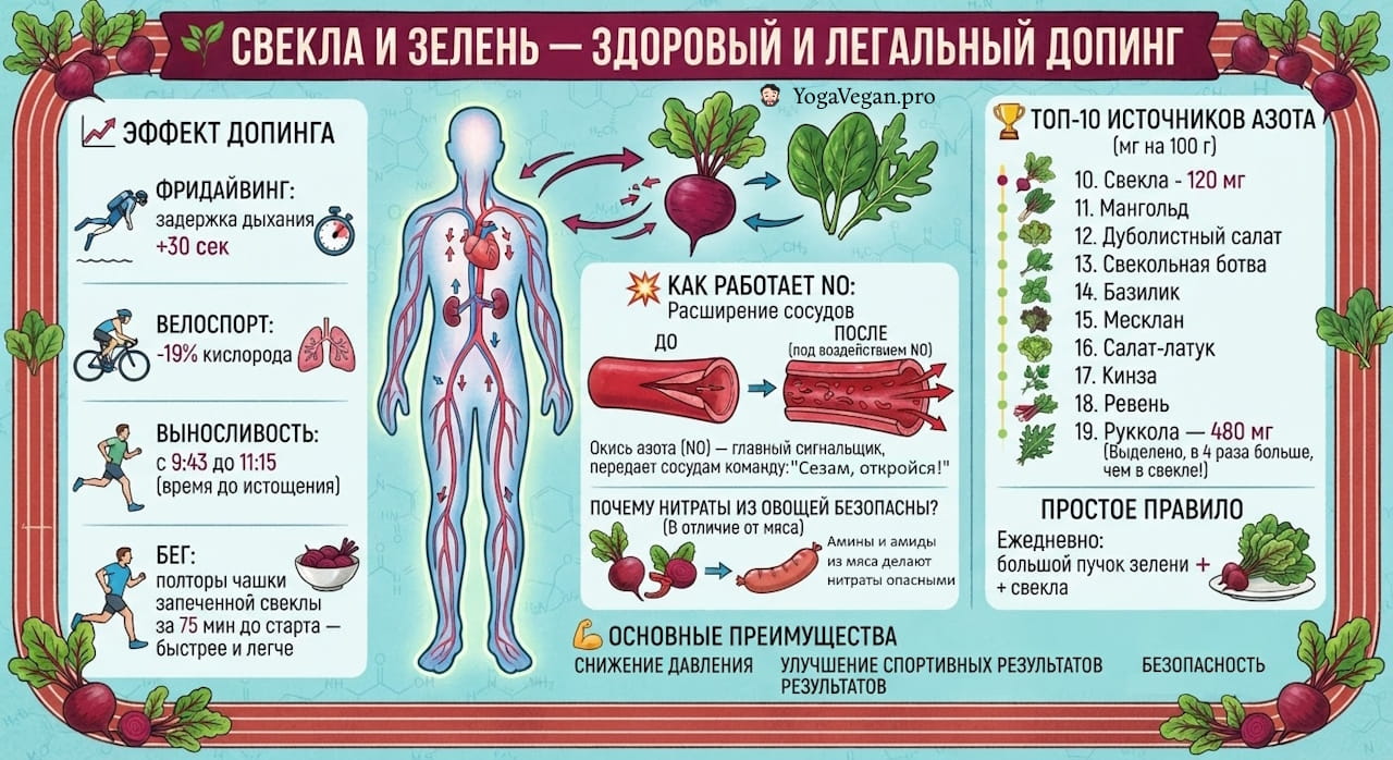 🍠 Свекла и зелень - здоровый и легальный допинг