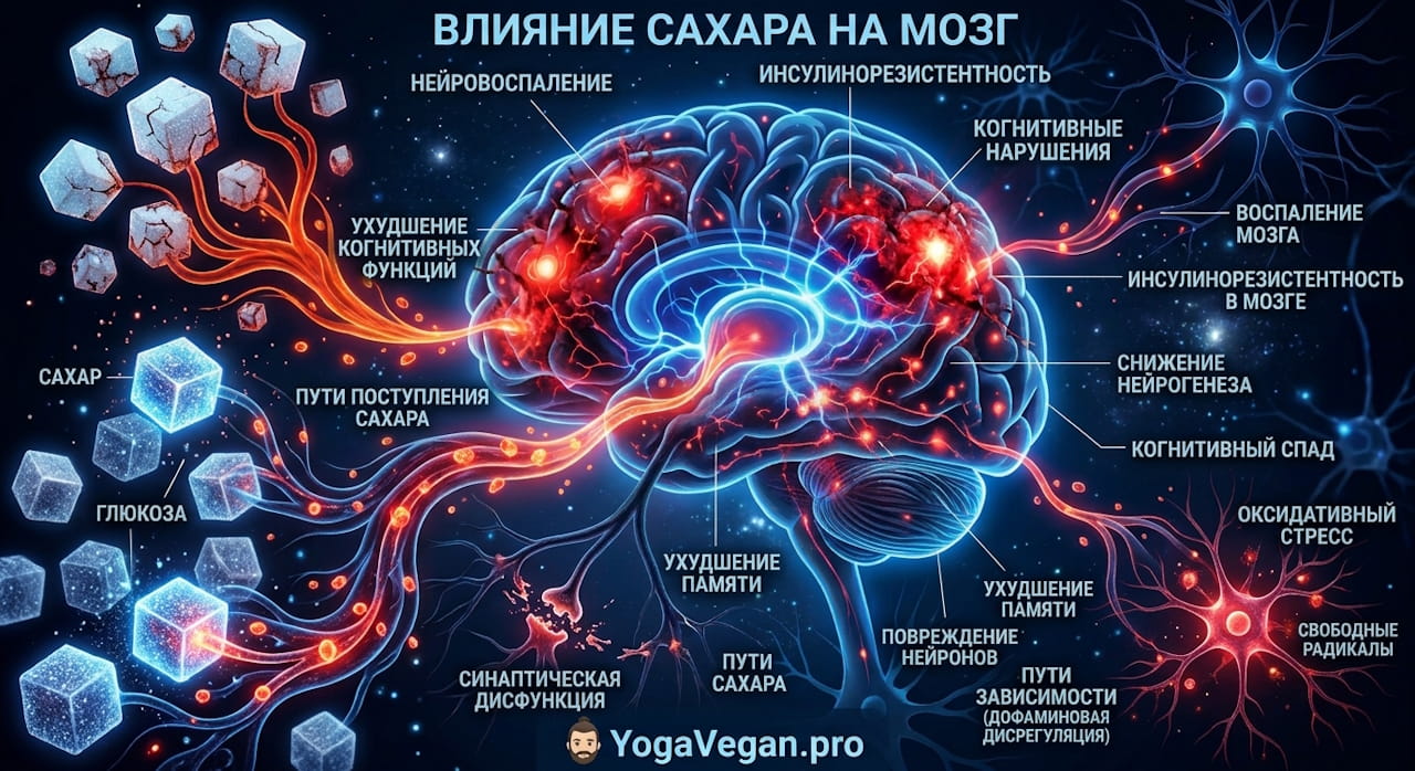 🧠 Вред сахара для мозга