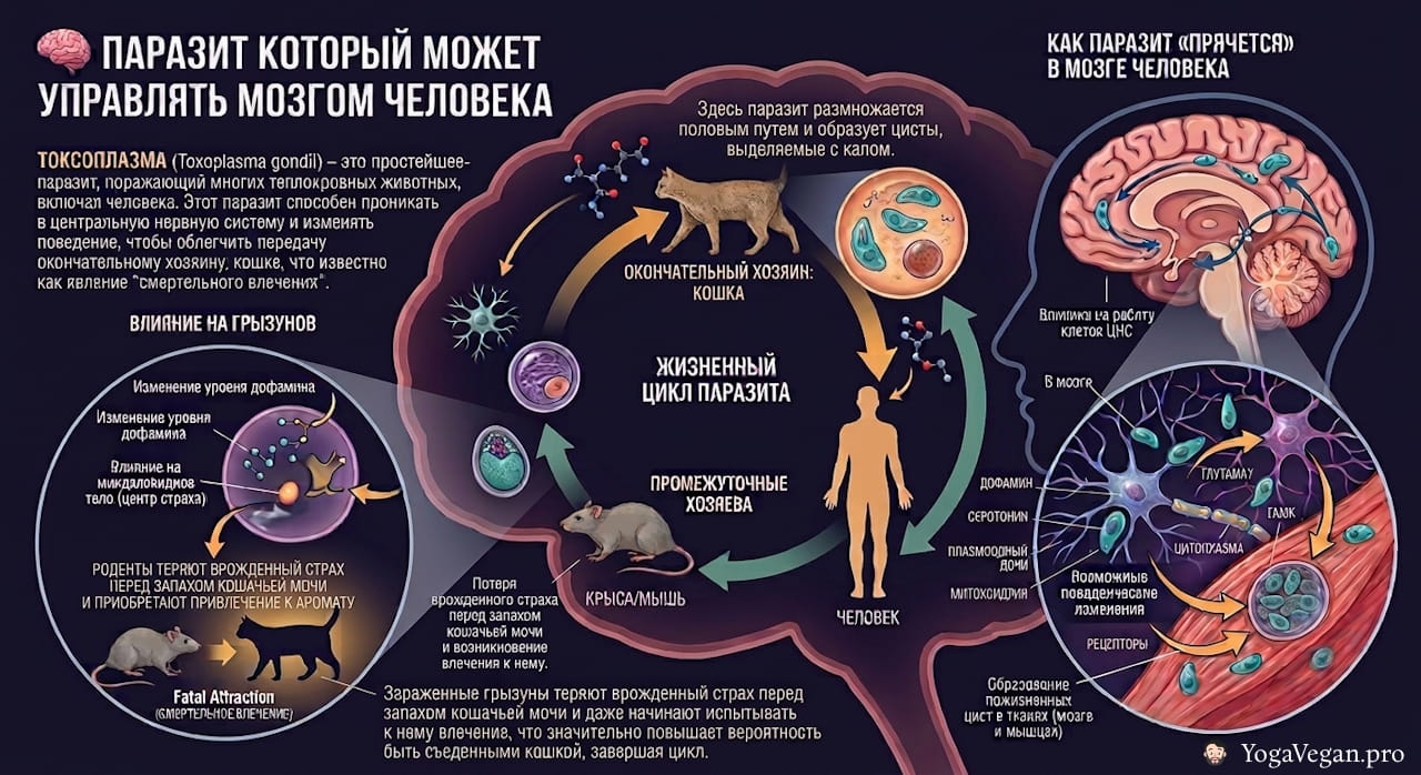 🧠 Паразит который может управлять человеком