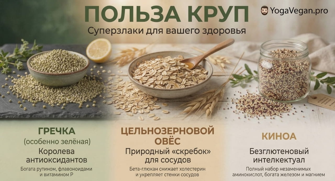 Топ 3-ёх круп для здоровья без глютена